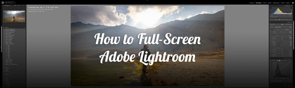 How to Full-Screen Adobe Lightroom - PageCrafter